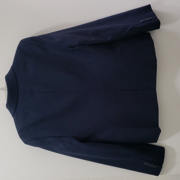 New Womens Navy Blue One Button  Front Closure J Crew 100% Cotton Blazer - Picture 2 of 7